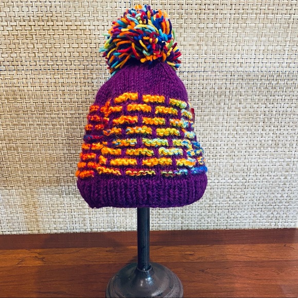 Accessories - Himalayan Purple Wool Pom Beanie OSFM